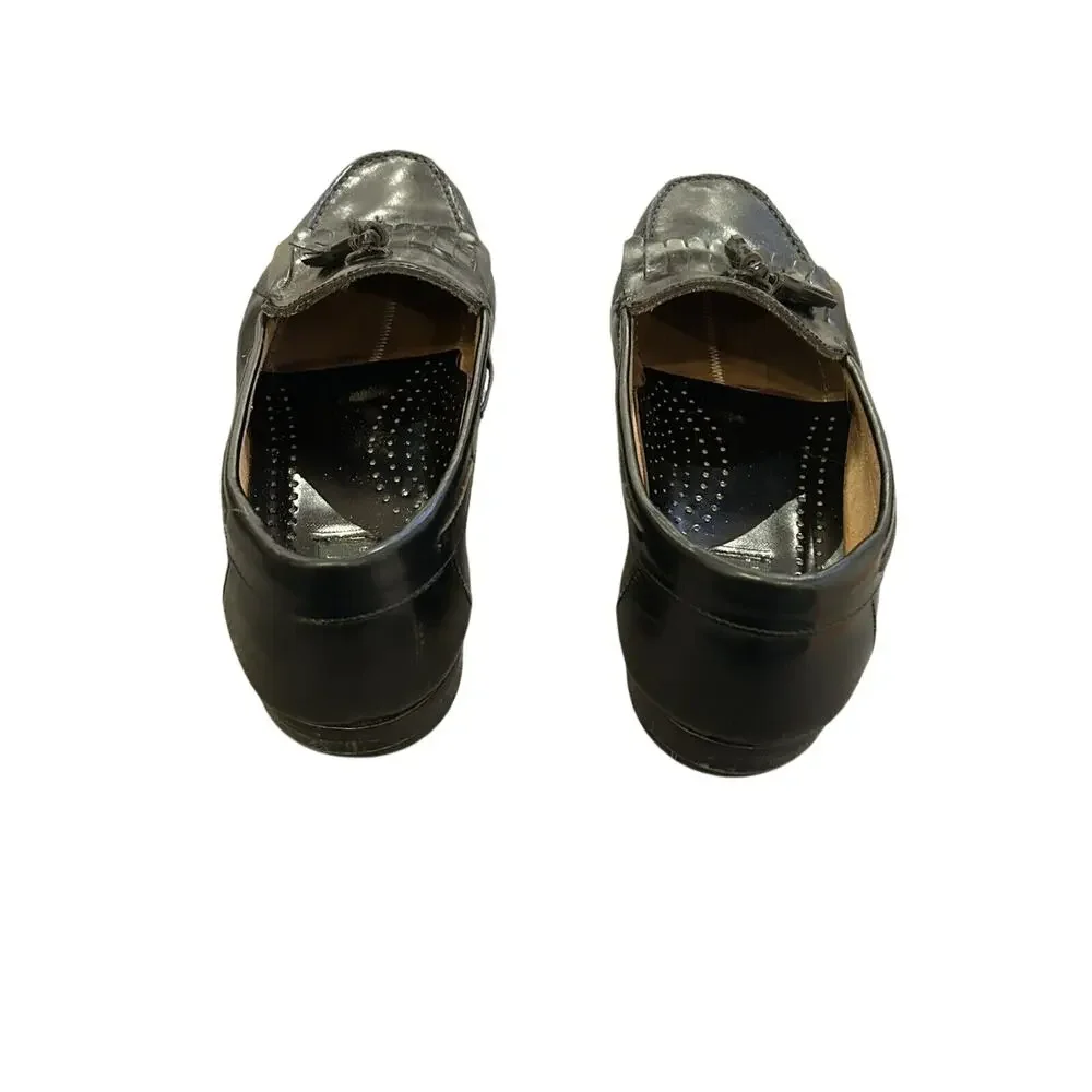 Nunn Bush Men’s Black Leather Loafers Size 10M with Tassel